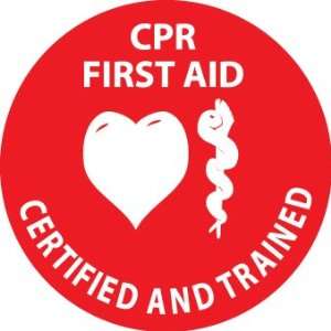   HARD HAT EMBLEMS CPR FIRST AID CERTIFIED AND TRAINED