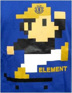 Mens T shirt Element Mario games Skate Board street wear EB15 #L 