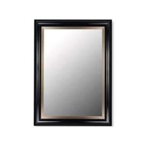 Wall mirror with glossy black finish with champagne liner. by 