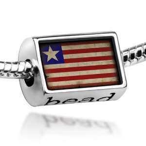  Beads Liberia Flag   Pandora Charm & Bracelet Compatible 