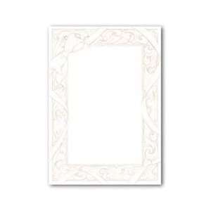  Masterpiece White Ribbon Flat Card   5.5 x 7.75   20 