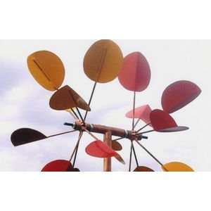  Kinetic Metal Wind Sculpture Lollipop Flowers Pinwheel 