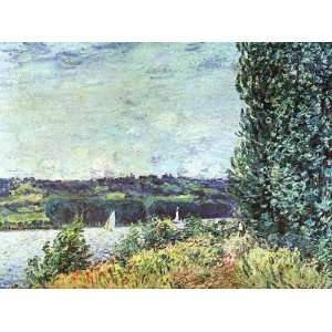   of the Seine, Wind Blowing Alfred Sisley Hand Pai