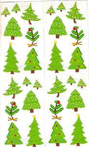   CHRISTMAS TREES* Mrs Grossmans STICKERS Holiday Two 2x6 Strips  