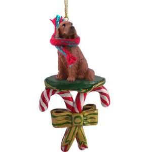   Irish Setter Dog Candy Cane Christmas Holiday Ornament