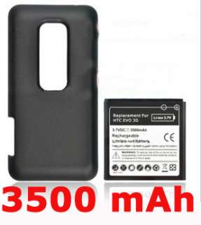 3500mAh Extended Battery + Cover For Sprint HTC EVO 3D  