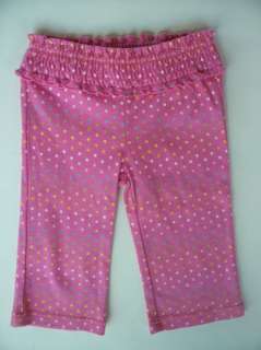 Gymboree Snuggle Bug Capris Pants Pink Dots NEW 12 18M  