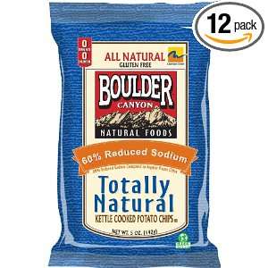 Boulder Canyon Kettle Chips, Totally Natural 60% Reduced Sodium, 5 