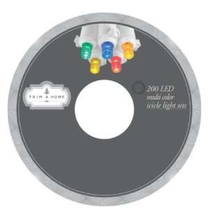 Trim a Home 200 LED Icicle Light Set on a Reel   Multicolor Energy 