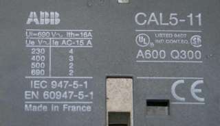 ABB CONTACTOR 3 Phase 90A IEC 947 4 1 A63 30 CAL5 11  
