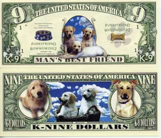 DOG LOVERS DOLLAR BILL (25/$3.99)  