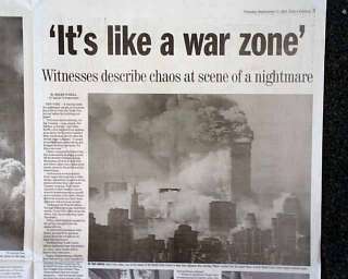   Suicide Attack Usama Bin Laden World Trade Center 2001 Newspaper
