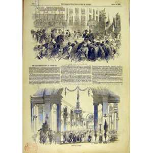  French President Cherbourg Caen Sketch Print 1850