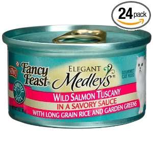 Fancy Feast Elegant Medleys for Cats, Wild Salmon Tuscany with Long 