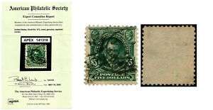 US 1902 1903 $5 Dark Green Marshall 313 Used $750 APS  