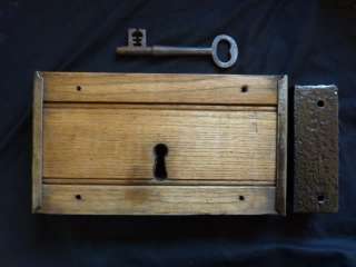 Gothic Wooden Church Rim Lock Key Keep antique old door  