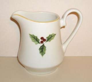Merry Brite Holiday Home Christmas Stoneware Creamer / Small Pitcher 