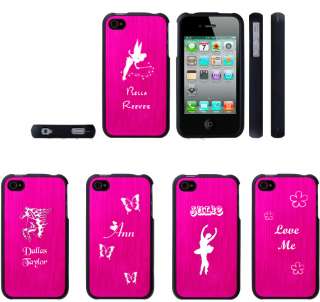 ENGRAVED iPhone 4 4S 4G Aluminum Plated Hard Case PINK  