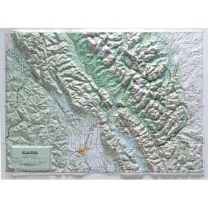   Scientific Raised Relief Map 416 Glacier National Park Toys & Games