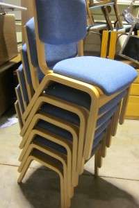 Stackable Wooden Sauder Chairs with Padded seat  