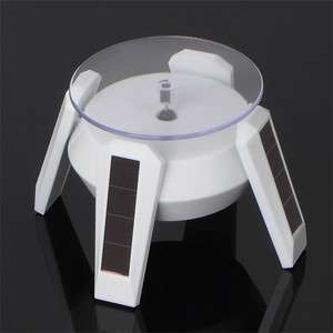 Solar Powered 360 degree Rotating Display Stand Turn Table Plate 