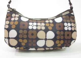 LE SPORTSAC Brown Multicolor Pattern Mini Hobo Handbag  