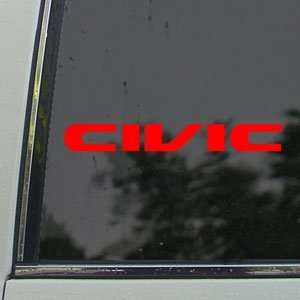  Civic Honda Red Decal Car Truck Bumper Window Red Sticker 