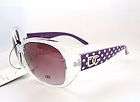 DG Eyewear Sunglasses Purple & Clear & White Polka Dots