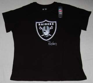 Womens Oakland Raiders Game Tradition ll T Shirt Plus XL  