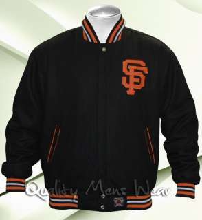 San Francisco Giants 2XL Black Orange Reversible Wool Jacket Water 