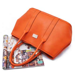 Fashion Orange Women Ladies Faux Leather Tote Hobo Shoulder Bag BA415 