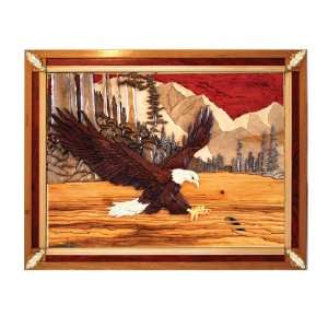  Fierce Flying Eagle Wood Art