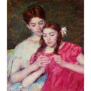   Cassatt   24 x 28 inches   The Chrochet Lesson