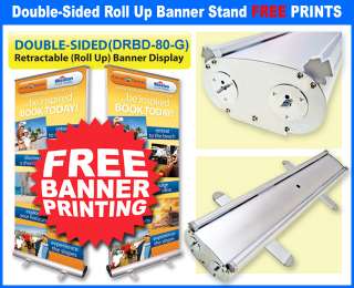 Trade Show Banner Stand Kiosk FREE DOUBLE SIDED BANNER  