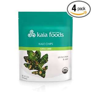 Kaia Foods Kale Chips, Og, Raw, Chl Lim, 2.20 Ounce (Pack of 4)