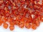 20  Swarovski 5301 3mm Bicone Crystal ~INDIAN RED Beads