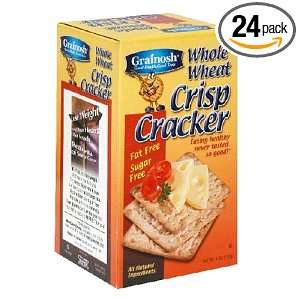 Grainosh Crisp Cracker, Whole Wheat Crisp Cracker, 6 Ounce Units (Pack 