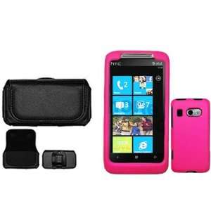  HTC Surround T8788 Combo Rubber Hot Pink Protective Case Faceplate 