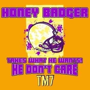 Honey Badger Takes What he Wants TM7 Helmet He Dont Care LSU Tee T 