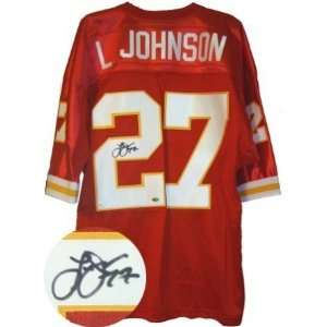  Larry Johnson Signed Chiefs Red Jersey