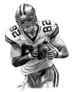 JASON WITTEN LITHOGRAPH POSTER PRINT IN COWBOYS JERSEY  