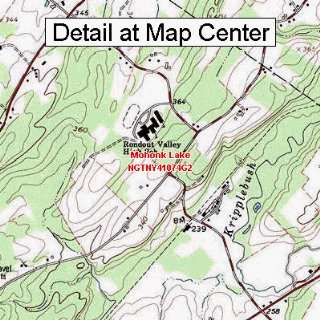  USGS Topographic Quadrangle Map   Mohonk Lake, New York 