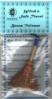 SAFE TRAVEL Witchs Besom (Broom) Talisman with Spell Included  