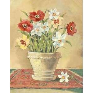  Flower On Red Mat 1 Betty Whiteaker. 11.00 inches by 14 