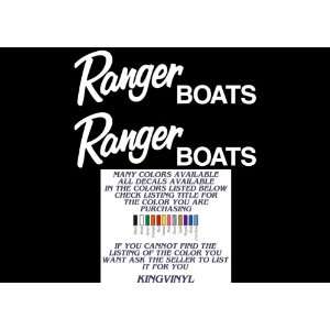  2 (White color) Ranger Boats Decals 18 Automotive
