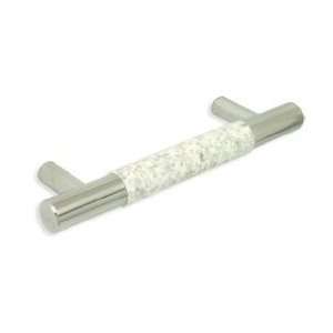   Granite / Polished Stainless Steel Pull Pearl White