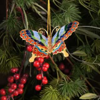 NIB 4396C Cloisonne Decorative Butterfly Ornament  
