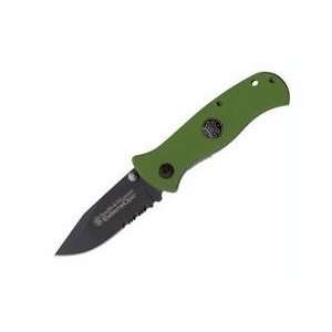 Smith & Wesson CKG101GS Serrated Edge Green Single Blade 