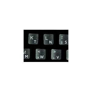   KEYBOARD STICKERS TRANSPARENT WHITE LETTERS