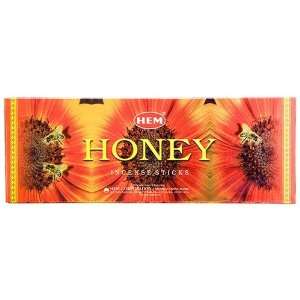 Honey   Box of Six 20 Stick Hex Tubes   HEM Incense Hand 